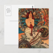 Alfons Mucha Monaco Monte Carlo Briefkaart (Voorkant / Achterkant)