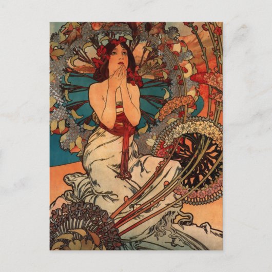 Alfons Mucha Monaco Monte Carlo Briefkaart (Voorkant)