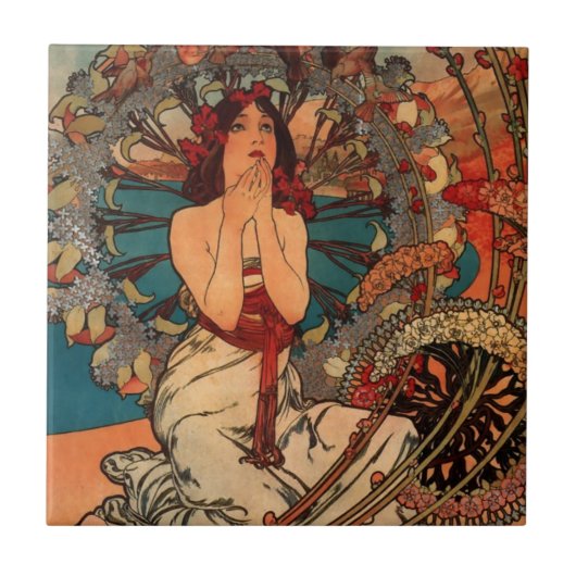 Alfons Mucha Monaco Monte Carlo Tegeltje (Voorkant)
