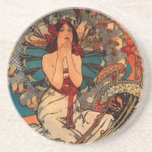 Alfons Mucha Monaco Monte Carlo Zandsteen Onderzetter