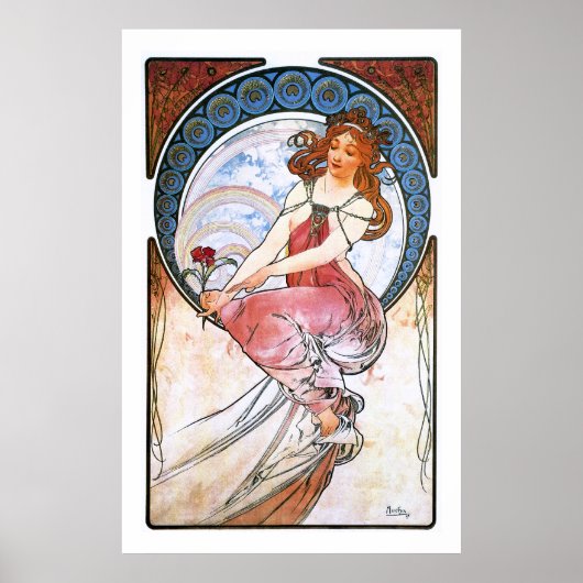 Alfons Mucha: Muse van schilderen Poster (Voorkant)