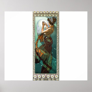 alfons mucha Noordster Poster
