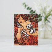 Alfons Mucha Perfecta Briefkaart (Staand voorkant)
