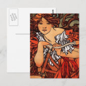 Alfons Mucha Perfecta Briefkaart (Voorkant / Achterkant)