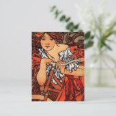 Alfons Mucha Perfecta Briefkaart (Staand voorkant)