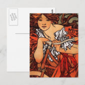 Alfons Mucha Perfecta Briefkaart (Voorkant / Achterkant)