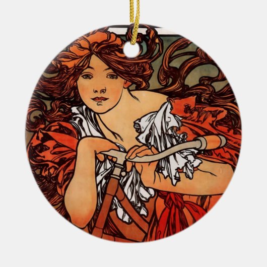 Alfons Mucha Perfecta Keramisch Ornament (Voorkant)