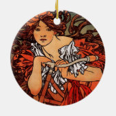 Alfons Mucha Perfecta Keramisch Ornament (Achterkant)