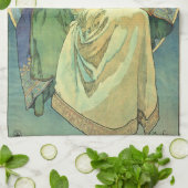 Alfons Mucha , “ Princess Hyacinth ” Theedoek (Gevouwen)