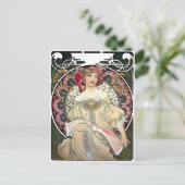 Alfons Mucha Reverie 1897 Briefkaart (Staand voorkant)