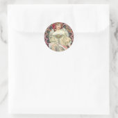 Alfons Mucha Reverie 1897 Ronde Sticker (Tas)