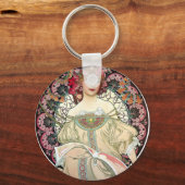 Alfons Mucha Reverie 1897 Sleutelhanger (Voorkant)