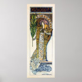 Alfons Mucha Sarah Bernhard vertical banner Poster (Voorkant)