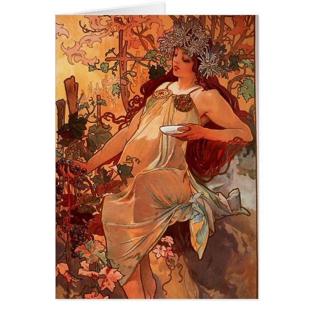 Alfons Mucha - Vier Seizoenen - HET AUTUMN (Voorkant)