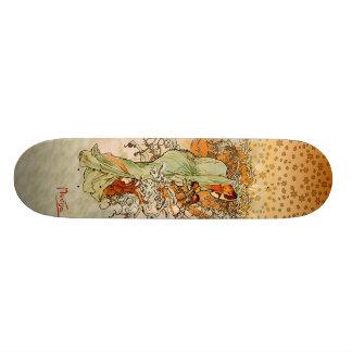 Alfons Mucha Winter Skateboard