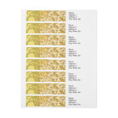 Alfonse Mucha Art Nouveau-bloemen Adreslabel Wikkel (Vel)