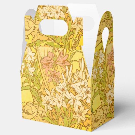 Alfonse Mucha Art Nouveau-bloemen Bedankdoosjes (Geopend)