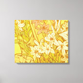 Alfonse Mucha Art Nouveau-bloemen Canvas Afdruk (Voorkant)