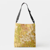 Alfonse Mucha Art Nouveau-bloemen Crossbody Tas (Achterkant)