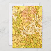 Alfonse Mucha Art Nouveau-bloemen Kaart (Achterkant)