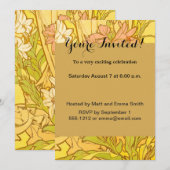 Alfonse Mucha Art Nouveau-bloemen Kaart (Voorkant / Achterkant)