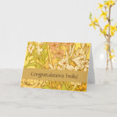 Alfonse Mucha Art Nouveau-bloemen Kaart (Gele Bloem)