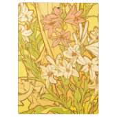 Alfonse Mucha Art Nouveau-bloemen Klembord (Achterkant)
