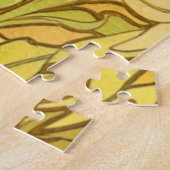 Alfonse Mucha Art Nouveau-bloemen Legpuzzel (Zijkant)