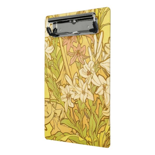 Alfonse Mucha Art Nouveau-bloemen Mini Klembord (Angled2)