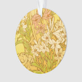 Alfonse Mucha Art Nouveau-bloemen Ornament (voorkant)