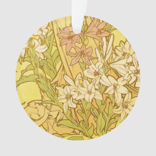 Alfonse Mucha Art Nouveau-bloemen Ornament (voorkant)