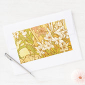 Alfonse Mucha Art Nouveau-bloemen Rechthoekige Sticker (Envelop)
