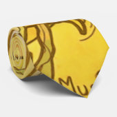 Alfonse Mucha Art Nouveau-bloemen Stropdas (Opgerold)