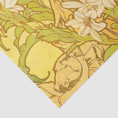 Alfonse Mucha Art Nouveau-bloemen Tissuepapier (Detail)