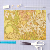 Alfonse Mucha Art Nouveau-bloemen Tissuepapier (Craft)