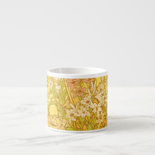 Alfonse Mucha Art Nouveau lelie bloemen Espresso Kop