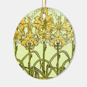 Alfonse Mucha Art Nouveau lelie patroon klassieker Keramisch Ornament (Links)