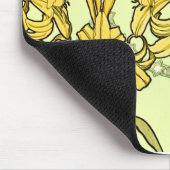 Alfonse Mucha Art Nouveau lelie patroon klassieker Muismat (Hoek)