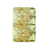 Alfonse Mucha Art Nouveau Lily Floral Pattern Badmat (Voorkant Verticaal)