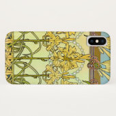 Alfonse Mucha Art Nouveau Lily Floral Pattern Case-Mate iPhone Case (Achterkant (horizontaal))