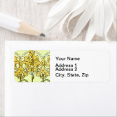 Alfonse Mucha Art Nouveau Lily Floral Pattern Etiket (Insitu)