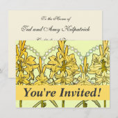 Alfonse Mucha Art Nouveau Lily Floral Pattern Kaart (Voorkant / Achterkant)