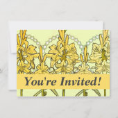 Alfonse Mucha Art Nouveau Lily Floral Pattern Kaart (Voorkant)