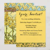 Alfonse Mucha Art Nouveau Lily Floral Pattern Kaart (Voorkant / Achterkant)