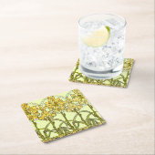 Alfonse Mucha Art Nouveau Lily Floral Pattern Kartonnen Onderzetters (Insitu)