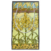 Alfonse Mucha Art Nouveau Lily Floral Pattern Klein Cadeauzakje (Voorkant)