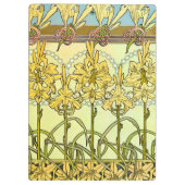 Alfonse Mucha Art Nouveau Lily Floral Pattern Klembord (Achterkant)