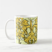 Alfonse Mucha Art Nouveau Lily Floral Pattern Koffiemok (Links)