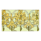 Alfonse Mucha Art Nouveau Lily Floral Pattern Naambadge (Voorkant)