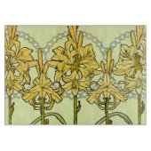 Alfonse Mucha Art Nouveau Lily Floral Pattern Snijplank (Voorkant)